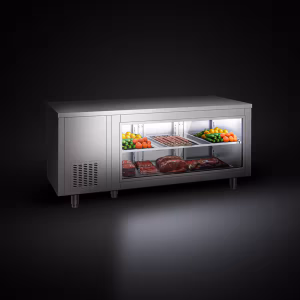 Koelwerkbank - 1865x700mm - 474 liter - met 3 deuren