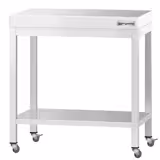Edelstahl Arbeitstisch PREMIUM - 800x600mm - mit Grundboden & Rollen