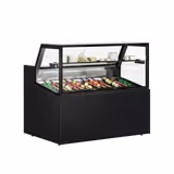 Koelvitrine - 1330x910mm - 169 liter - kleur zwart - dubbel glas - met 1 plank