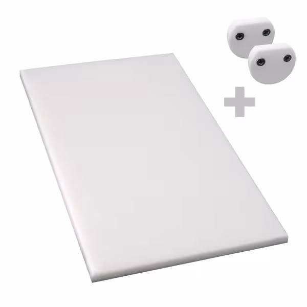 Rutschfestes Schneidebrett - 300x500mm - HACCP-Konform - Weiß