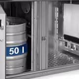 Flessenkoeler PREMIUM - 2500x700mm - 1 glazen deur & 5 laden