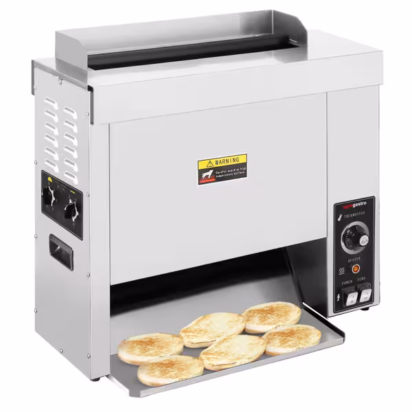 Vertikal brödrost - Manuell - 2,7 kW - för burger- & hot dog-bröd