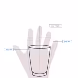 (500 pezzi) Bicchiere di carta Coffee to go - doppia parete - 200ml - 8 oz - Ø 80mm - marrone - interno bianco