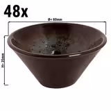 (48 pcs) Dessert Bowl - TURKEY - Stoneware - 50ml - round - Ø 80mm - Brown/Blue
