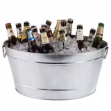 Bacia para bebidas - TIN - Metal galvanizado - 18 litros - com recipiente interior em plástico