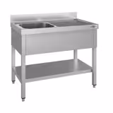Stół zlewozmywakowy ECO - 1400x600 mm - z półką dolną i 1 zlewem po lewej stronie