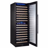 Vinkylskåp - 410 liter - svart / med 2 klimatzoner