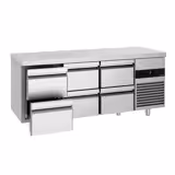 Commercial Counter Fridge PREMIUM - 1865x700mm - with 6 drawers - capacity 474 litres