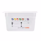 (6 pezzi) CAMBRO | SafeTrak - Contenitori in polipropilene GN 1/2 - Latteo - Altezza: 150mm