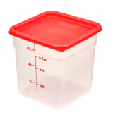 (6 pezzi) CAMBRO | CAMSQUARES® - Contenitore - 7,6 litri - Trasparente