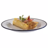 (6 pièces) Assiettes - ENAMEL LOOK - Mélamine - Ø 245 mm, H: 25 mm  