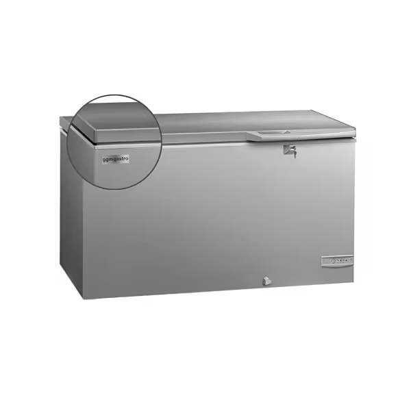 Vrieskist - 1504x700mm - 388 liter - RVS deksel - incl. scheidingswand