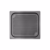 Grillezőlap - 355x325x20 mm | GN 2/3 - öntött alumínium | tapadásmentes bevonattal | bordázott felület | niklementes - kombigőzölőkhöz és sütőkhöz
