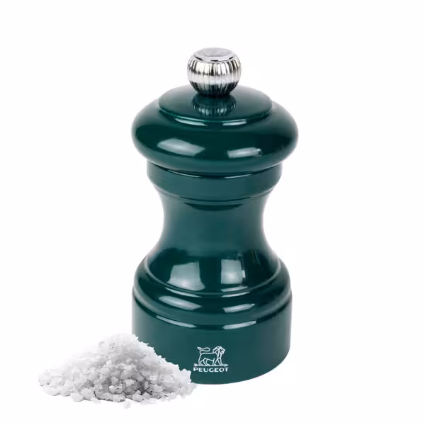 (6 bucăți) PEUGEOT | BISTRORAMA - Râșniță de sare - Lemn - Verde pădure - Înălțime: 100 mm