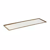 (6 pz) Vassoio GN - STONE ART - Melamina - GN 2/4 - Altezza: 15mm - Bianco/Marrone