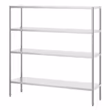 Edelstahlregal PREMIUM - 1800x490mm - mit 4 Ablagen (VERSTELLBAR)
