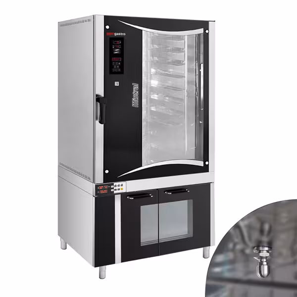 Bakkerij elektrische combisteamer - Digitaal - 10x EN 800x400 - incl. rijskast & wassysteem