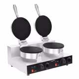 Waffle Makinesi - Çiftli - Manuel Zamanlayıcılı - 2,6kW - Şekil: Konik (Eishörnchen) - Ø 190mm - Sabit Plakalı - pişirme plakaları teflon kaplamalı