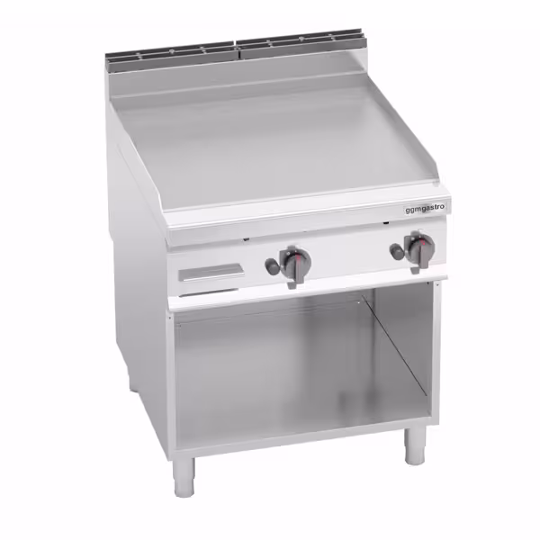 Gasbakplaat - 20kW - Glad - Bakoppervlak: 796x667mm - met open onderbouw