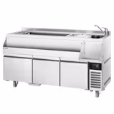 Commercial Back Bar Counter - 1600mm - 235L - 3 Drawers - 13A Plug