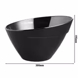 (6 pcs) Coupe - BALANCE - Mélamine - 5L - carré - 300x300mm - Profondeur : 195mm - Noir