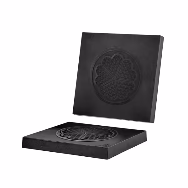 Pratos de cozimento para ferros de waffle - formato: coração