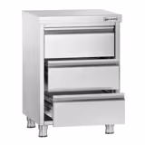 Ormarić s ladicama PREMIUM - inox AISI 304 - s 3 ladica - linija 600 - 500 x 600 x 870 mm
