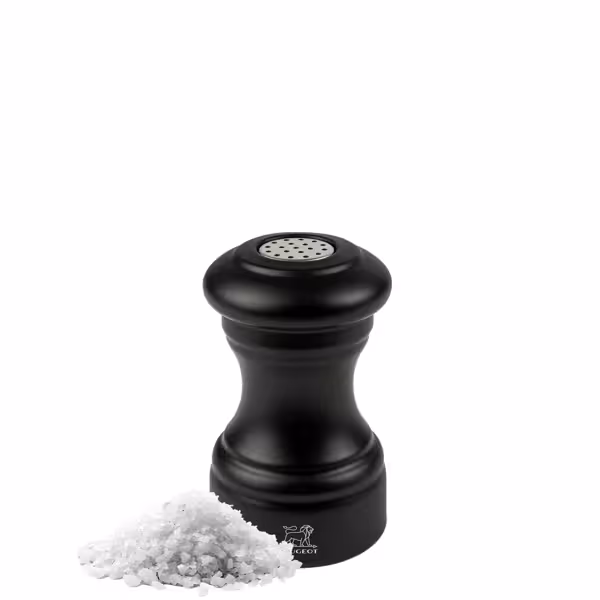 (6 Stück) PEUGEOT | BISTRO - Salzstreuer - Holz - Schwarz Matt - Höhe: 90mm