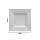 (12 قطع) MAYA - طبق عميق - مربّع - بورسلان - 210x210mm - أبيض