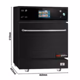 Speedofen - 3,5 kW - Schwarz - inkl. Pizzablech, Korb, Antihaft-Blech | 80% schnelleres Garen