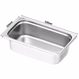 (6 sztuk) – pojemniki GN ze stali nierdzewnej 1/1 – wysokość 150 mm