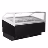 Ice Cream Serve Over Counter | ADAM - 1700mm - Ventilated cooling - with LED lighting - for 18 x 5 litres Napoli pans or 12 x 7 litres - Black