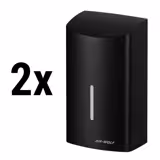 (2 pieces) AIR-WOLF | Automatic Hand Dryer – Matte Black - 342–414 km/h - 325–500 W - 90–300 W Heater - 74 dB - IR Sensor