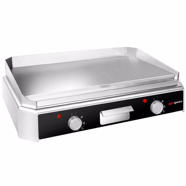 Electric griddle plate - 5 kW - Smooth & Grooved
