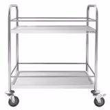Carrello di servizio - 705x405mm - con 2 ripiani & rinforzo & ruote silenziose