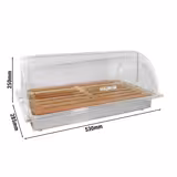 Roll-top Bread Box - 530x285mm - Chrome