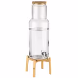 Borcan cu robinet - NORDIC WOOD - 7,5 litri - incl. stand & suport din plută