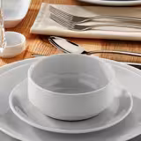 (12 pz) ENTITY - Piattino per ciotole per zuppe - Quadrato - 170x170mm - Bianco
