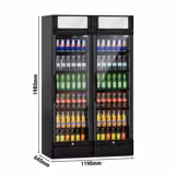 (2 Stück) Getränkekühlschrank - 690 Liter - mit 2 Glastüren & Werbedisplay