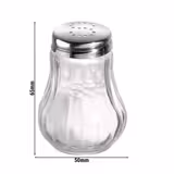 (12 pcs) Salt & Pepper Shakers - Ø50mm - Glass - Height: 65mm
