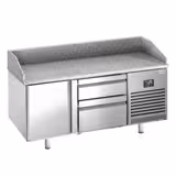 Commercial Pizza Prep Counter - Granite Top PREMIUM PLUS - 1490x700mm - with 1 doors & 2 drawers