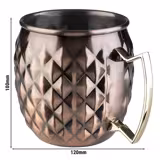 (6 pcs) Coffee Mug MOSCOW MULE - 500ml - Antique Copper - with Handle