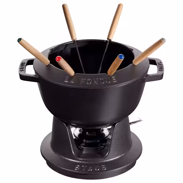 STAUB | SPECIALITETER - Fonduegryta - Ø 200mm - Gjutjärn - Svart