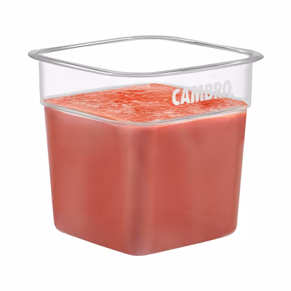 (6 Stück) CAMBRO | CAMSQUARES® - FreshPro Behälter - 0,9 Liter - Transparent