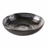 (6 szt.) METALLIC - Talerz głęboki - kwadratowy - Steingut - 220x220mm - Srebrny