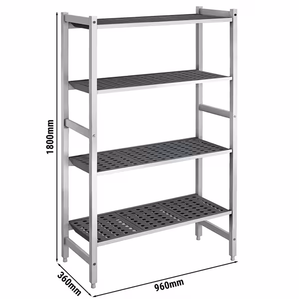 Aluminium Grundregal - 960x1800mm - Tragkraft: 900 kg