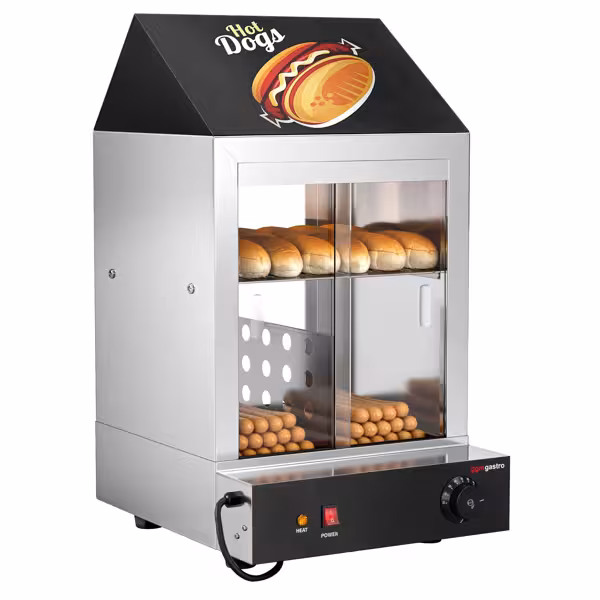 Hot Dog Steamer / Hot Dog Warmhaltevitrine - 1,2 kW - 2 Ebenen