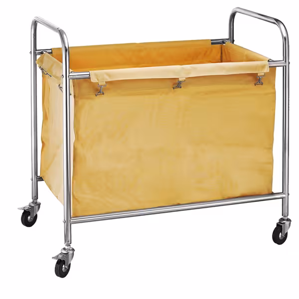 Linnenzakwagen - 100kg draagvermogen - Rvs frame - Geel