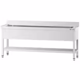  Tencere Yıkama Tezgahı Premium -1800x600mm - Alt raflı & 1 evyeli