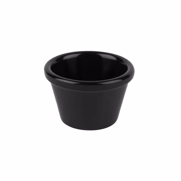 (24 komada) Zdjelica za umake - CASUAL - Melamin - 50 ml - Ø 60 mm - Crna boja